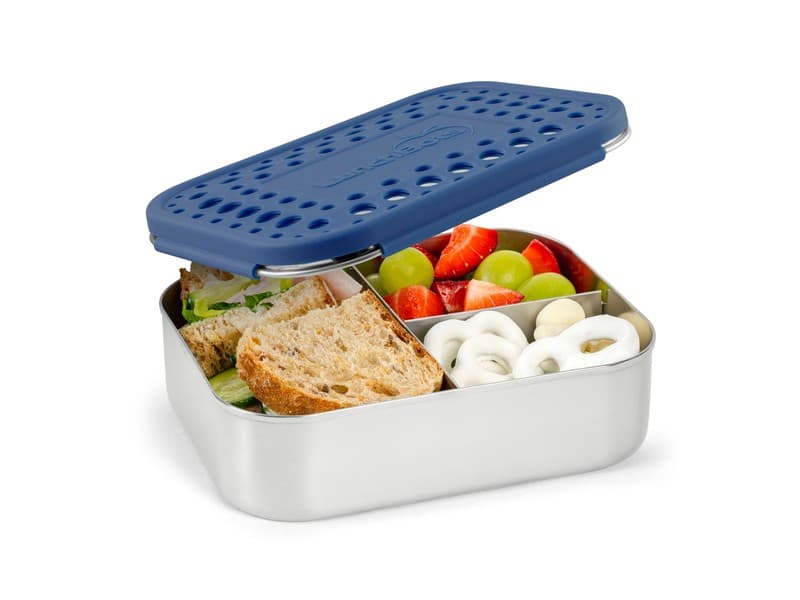 LunchBots Medium Trio Stainless Steel Container — eco-friendly alternative to plastic lunch containers